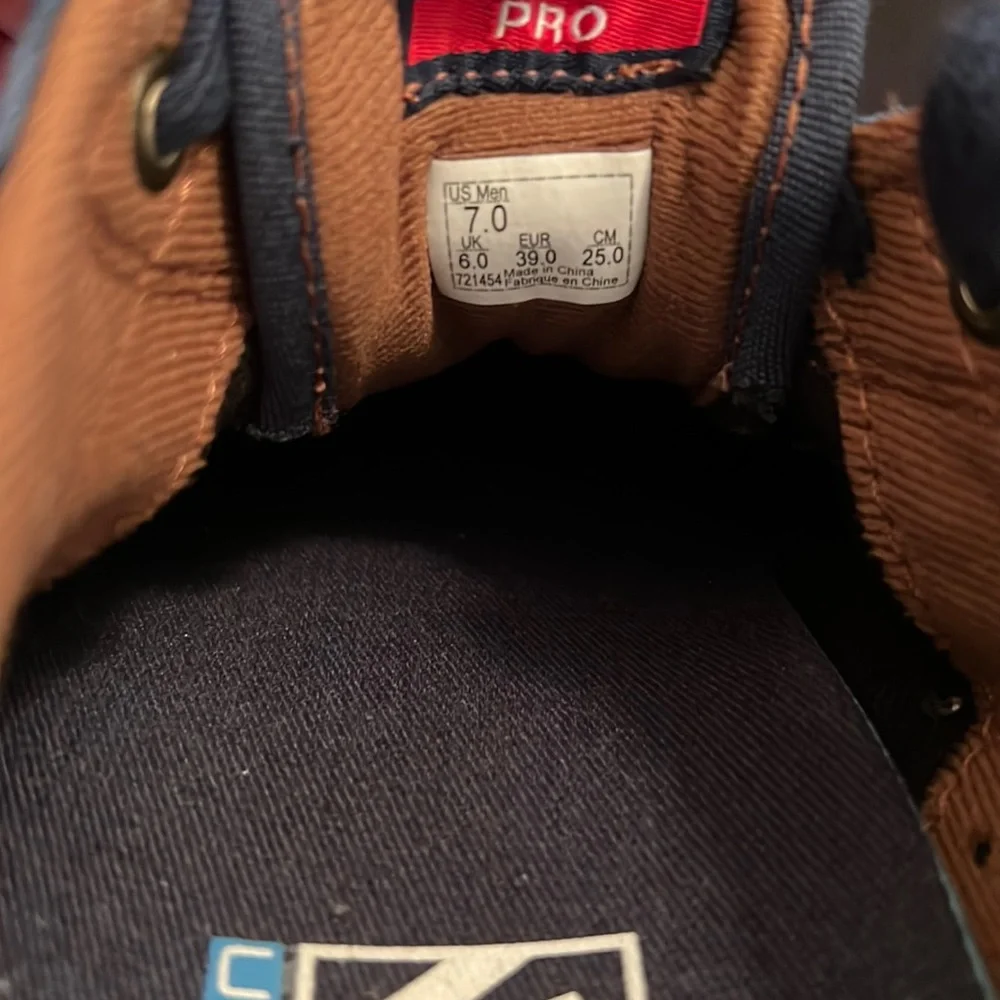 Vans Style 112 Pro Skate Shoes Blue Brown Suede